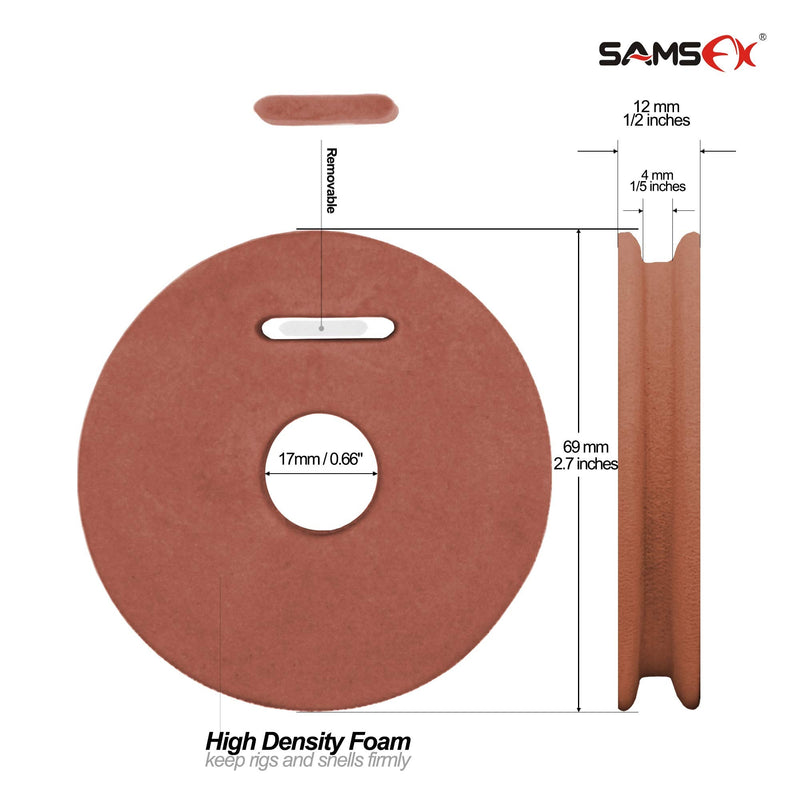 SAMSFX Fishing Tippet Holder with Rigging Foam Fly Fishing Gear for Line Leader Organizer Storage Accessories Brown Rigging Foam-6.9cm/2.7in - BeesActive Australia