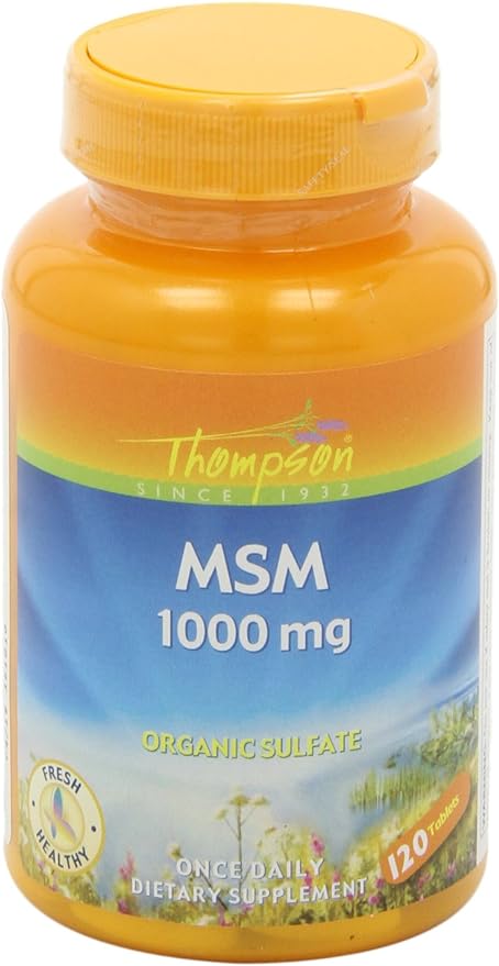 Overseas direct shipment Thompson Nutritional Products MSM, 120 Tabs 1000 MG - BeesActive Australia