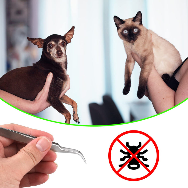 TOYMIS 6pcs Tick Removal Tool, Tick Remover for Dogs Cats and Humans Convenient Tick Remover Plastic with Tweezers Comb and Magnifying Glass - BeesActive Australia