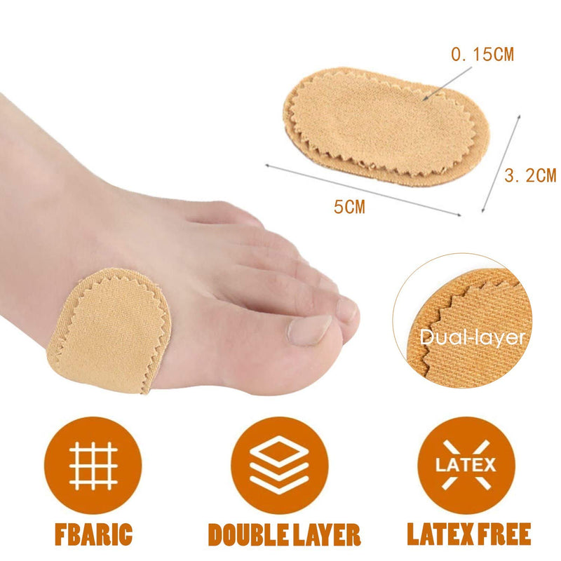 18 Pieces Bunion Cushions Pad Strong Adhesive Fabric Toe and Foot Bunion Protector Pads for Relief Bunion Pain, Callus, Chafing, Friction - BeesActive Australia