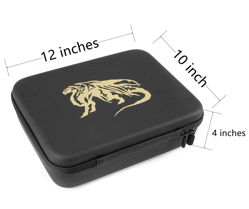PUGED Dice Box DND Dice Holder with Adjustable Dividers and Zippered Bags Tabletop RPG Gamer Organizer Case Travel Storage Box Holds up to 200 Polyhedral Dice - BeesActive Australia
