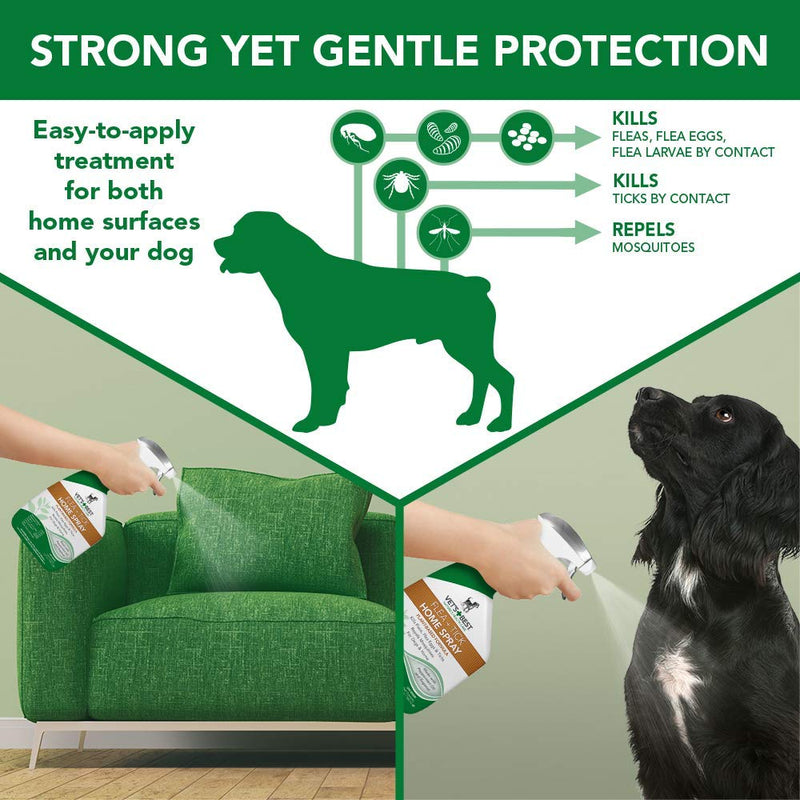 Hot Shot Fogger6 with Odor Neutralizer, 3/2-Ounce, 2-Pack & Vet's Best Flea and Tick Home Spray | Flea Treatment for Dogs and Home | Plant-Based Formula | 32 Ounces - BeesActive Australia