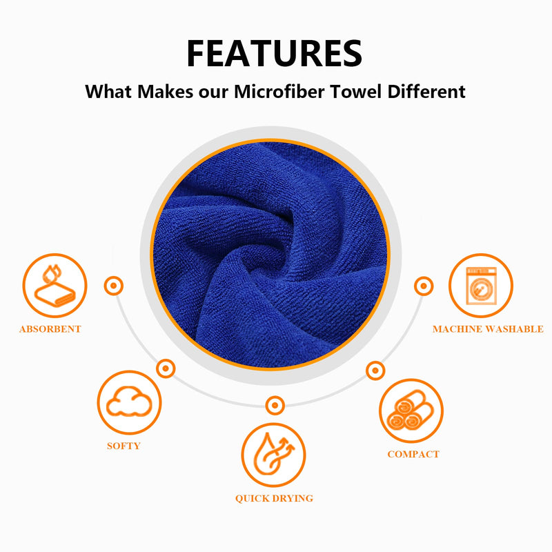 Dog Drying Coat Dressing Gown Towel Robe pet Microfibre Super Absorbent Anxiety Relief Designed Puppy fit for xs Small Medium Large Dogs X-Large(Back: 22"-23"in) Blue - BeesActive Australia