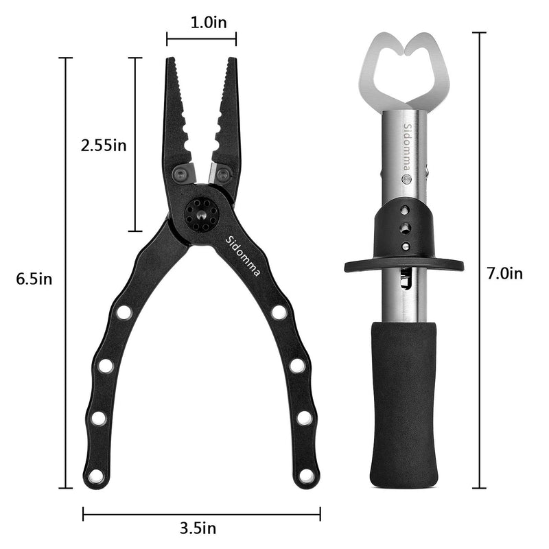 [AUSTRALIA] - Sidomma Fishing Pliers Fishing Gripper Multifunction Fishing Pliers Saltwater with Sheath Fishing Tool Flyfishing Gear Ice Fishing Gear Fishing Gifts for Men Kayak Fishing Gear 