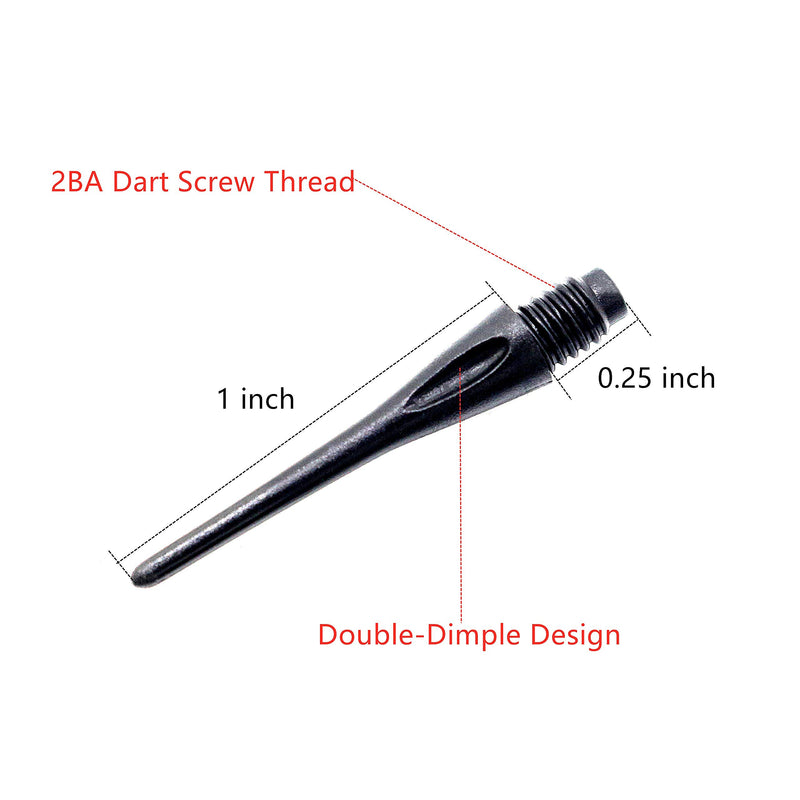 ROOBEEO 2BA Thread Plastic Tip Dart Points 300 Pack Soft Dart Tips Replacement Dart Accessories-Black - BeesActive Australia