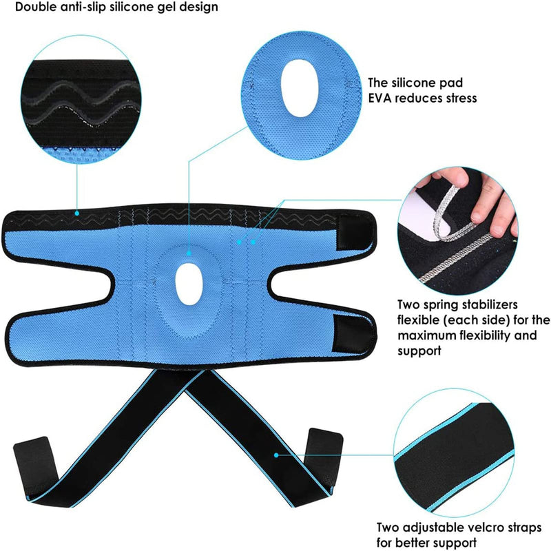 TOVIKI Knee Support Adjustable Open-Patella Neoprene Compression Knee Braces for Arthritis Joint Pain Injury Meniscus Pain Relief Rehabilitation Running Workout Weight Lifting Knee Brace for Men Woman - BeesActive Australia