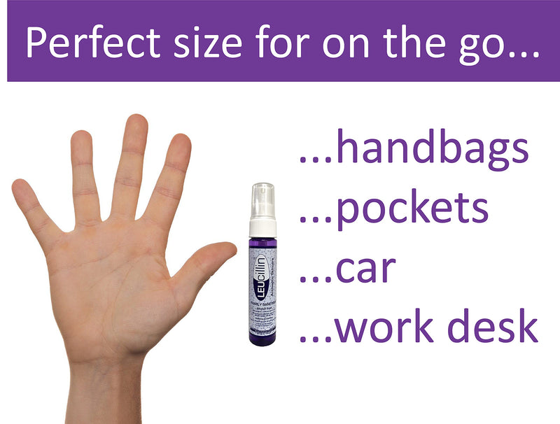 Leucillin Family Sanitiser | Travel Size Hand Sanitiser | Alcohol Free Antibacterial, Antifungal & Antiviral Antiseptic Spray Disinfectant | Hypochlorous Sanitiser for Hands, Face, Skin (3 x 60 ml) 60 ml (Pack of 3) - BeesActive Australia