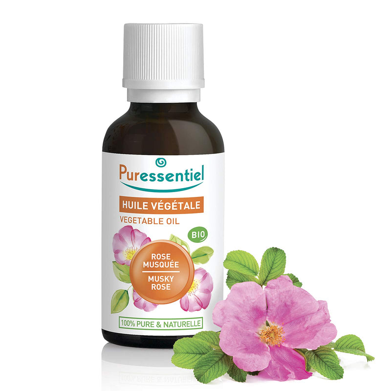 Puressentiel Organic Rose Hip Vegetable Oil, Benefits Hair and Skin - 100% Pure & Natural, Vegan - 1 fl oz - BeesActive Australia