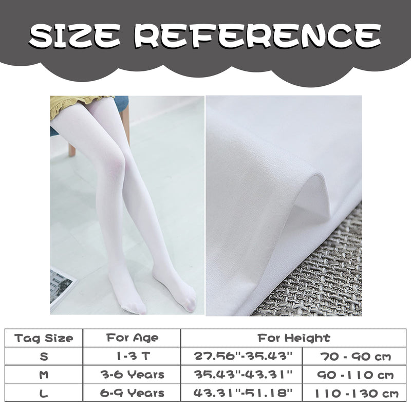 UTTPLL Stretchy Dance Tights Comfort Ballet Tights Kids Super Elasticity School Uniform Athletic Leggings For Girls 01 White 3-6 Years - BeesActive Australia