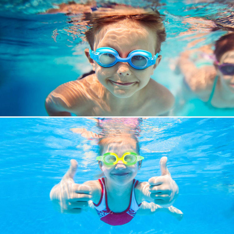 Kids Swim Goggles, 2 Pack Swimming Goggles No Leaking Anti Fog Kids Goggles for Boys Girls(Age 6-14) - BeesActive Australia