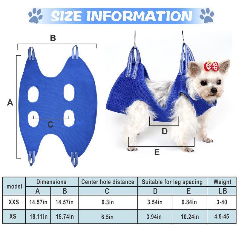 OVTEXZOG 10 in 1Cat/Dog Grooming Hammock, Dog Grooming Sling for Nail Clipping, Dog Grooming Harness for Dog and Cat, Dog Hanging Hammock Restraint Helper. XX-Small - BeesActive Australia