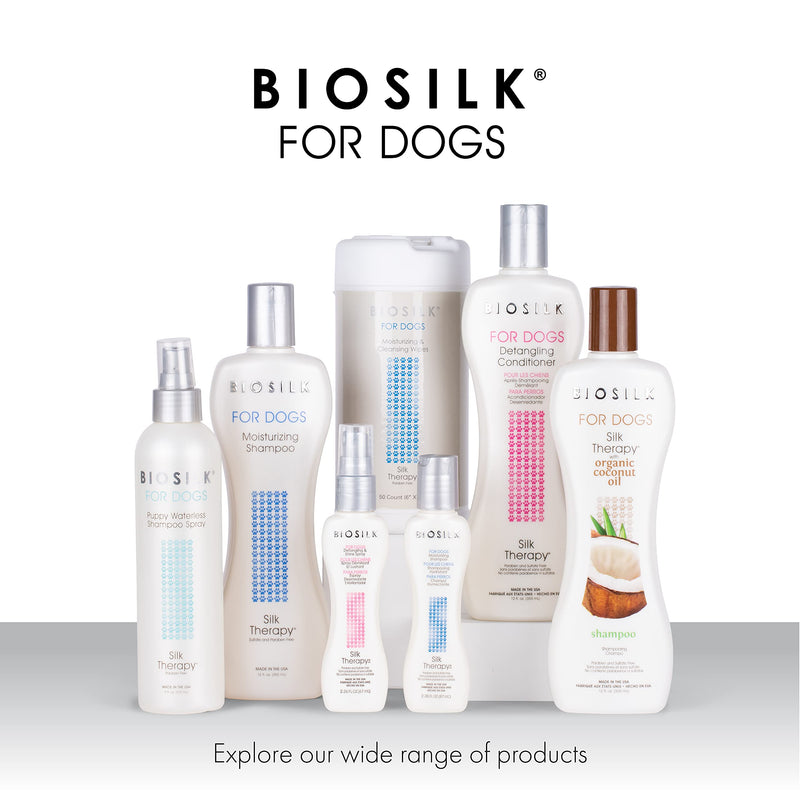 BioSilk for Dogs Spray, Tearless Dog Shampoo - Best Puppy Shampoo, Dog Shampoo, Dog Grooming Supplies, Dog Wash, Pet Shampoo, Dog Bathing Supplies, Dog Spray, Pet Wash, Puppy Kit 12 oz - 1 Pack Tearless Shampoo - BeesActive Australia