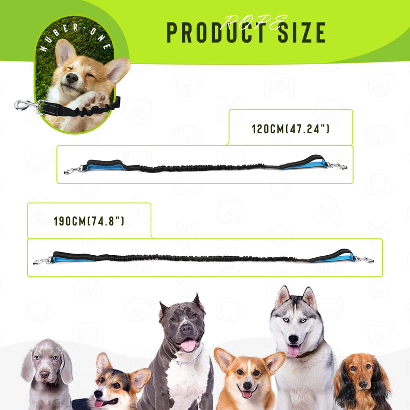Hands Free Dog Leash with Zipper Pouch, Number-one Dog Running Waist Leash with Reflective, Adjustable Waist Belt Pouch, Dog Walking Bumbags for Walking Running Training, Suitable for Medium Small Dog - BeesActive Australia
