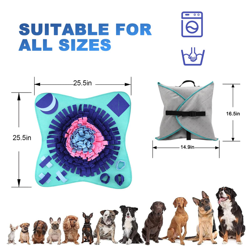 PET ARENA Snuffle Mat for Dogs - 25" x 25’’ Dog Snuffle Mat Interactive Feed Game for Boredom, Encourages Natural Foraging Skills and Stress Relief for Small/ Medium/ Large Dogs - BeesActive Australia
