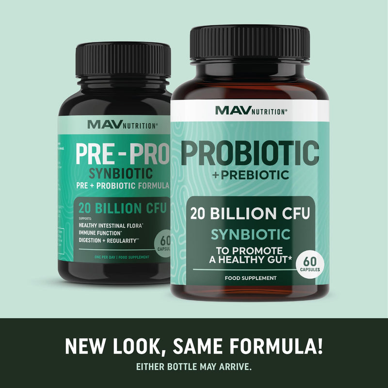 Probiotic and Prebiotic Capsules | Synbiotic Gut Health & Bloating Relief for Women & Men | Enzymes with Probiotics for Digestive Health | 20 Billion CFU | Non-GMO, Gluten-Free, Vegetarian | 60 Ct. - BeesActive Australia