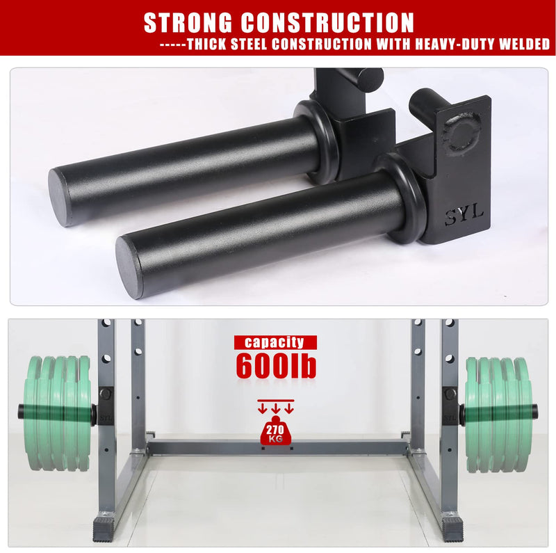 SYL Fitness Olympic Weight Plates Holder Power Rack Attachment Weights Storage Rack, Fit 2x2 inch & 3x3 inch Tube - BeesActive Australia