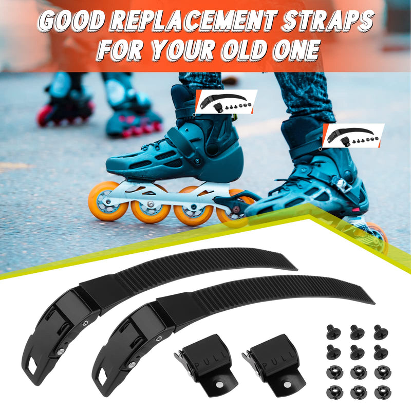 2 Set Durable Inline Roller Skate Shoes Energy Strap with Screws Nuts Skates Buckles Accessory Replacement Inline Skate Strap Skating Shoes Energy Strap for Men Women Kids - BeesActive Australia