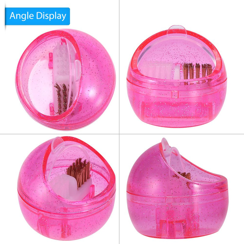 Nail Art Drill Bit Cleaning Brush Box Mini Nail Art Drill Head Dual Clean Brush Portable Cleaner Metal Brush & Plastic Brush Polishing Manicure Tool - BeesActive Australia