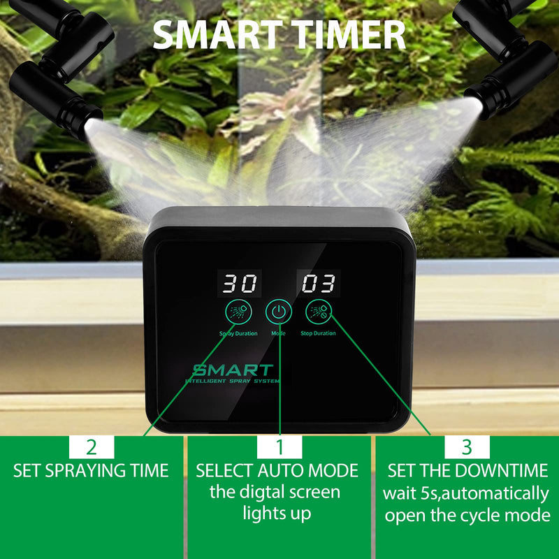 Riokko Reptile Humidifier, Automatic Misting System with Adjustable Spray Nozzles,Misting System for Reptile Terrariums - BeesActive Australia