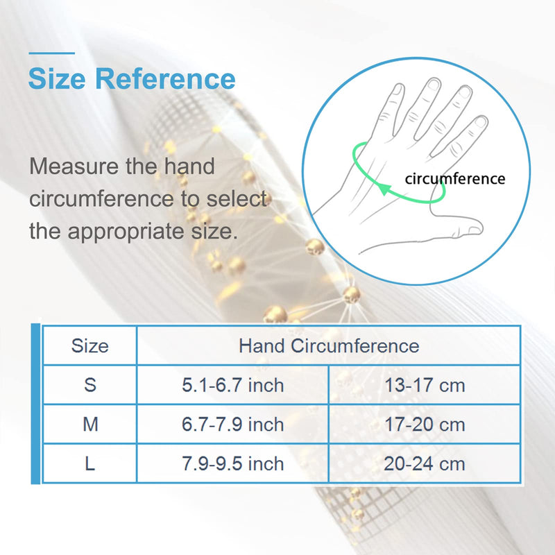 Donfri 1 Pair Copper Infused Arthritis Hand Compression Gloves Fingerless Design Women Men Relieve Symptoms Rheumatoid Osteoarthritis Raynauds Disease Breathable Comfortable Fit Machine Washable (M) M - BeesActive Australia