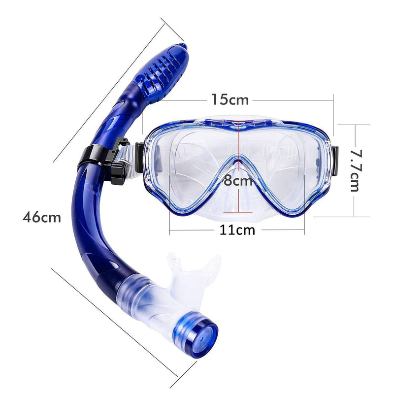 [AUSTRALIA] - UPhitnis Kids Snorkel Set - Dry Top Snorkel Mask with Big Eyes for Childs, Boys, Girls - Anti-Fog and Anti-Leak Snorkeling Mask and Snorkel for Children Age 4-12 Pink 