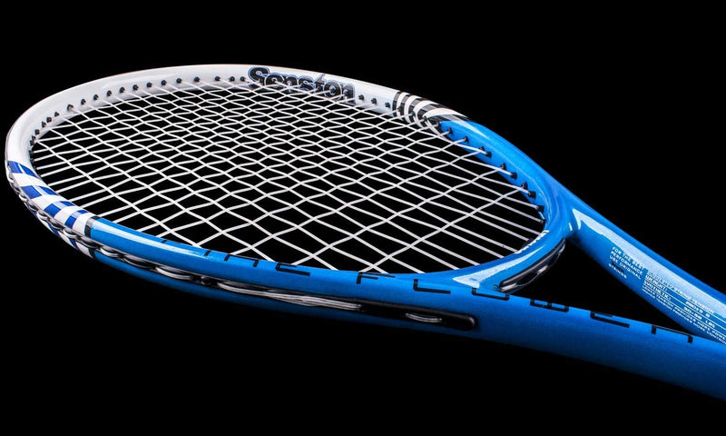 Senston 27 inch Tennis Racket Professional Tennis Racquet,Good Control Grip,Strung with Cover,Tennis Overgrip, Vibration Damper Blue White - BeesActive Australia