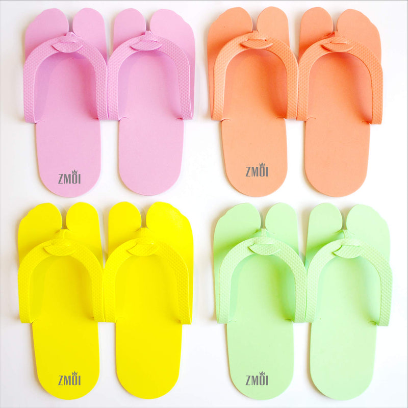 12 Pairs Eva Disposable Pedicure Slippers Anti-Slip Party Pack ZMOI Collection - BeesActive Australia