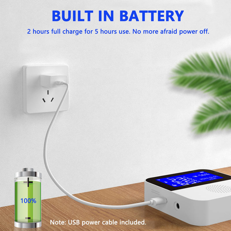 Room Thermometer Hygrometer with Extra Probe, 2.9" Backup Battery Buzzer Alarm & App Notification Alert Aquarium Temperature Humidity Gauge, Backlight Switch Humidity Monitor Support Alexa Google Home 2.9'' Screen - BeesActive Australia