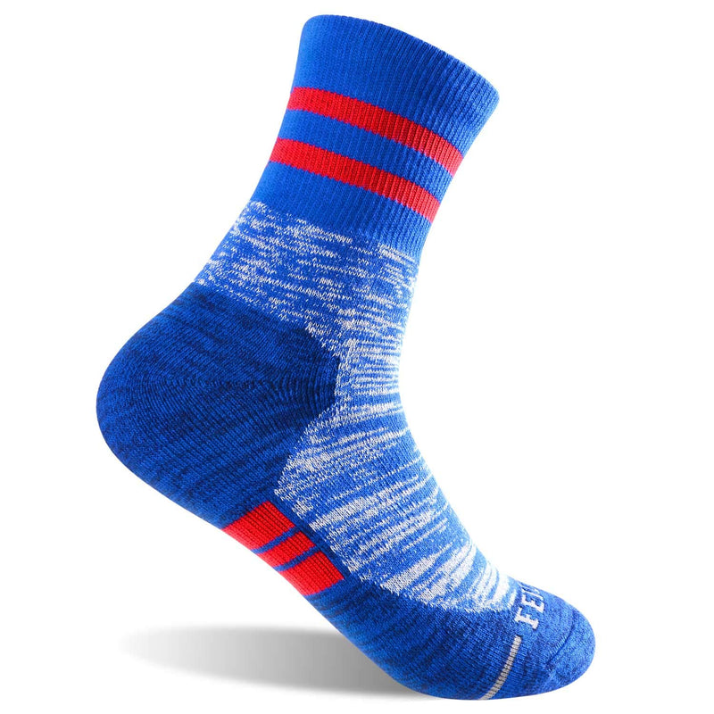 Women's Hiking Walking Socks, FEIDEER Multi-pack Outdoor Recreation Socks Wicking Cushion Crew Socks Blue/Dark Gray/Purple/Light Red/Light Yellow Large - BeesActive Australia