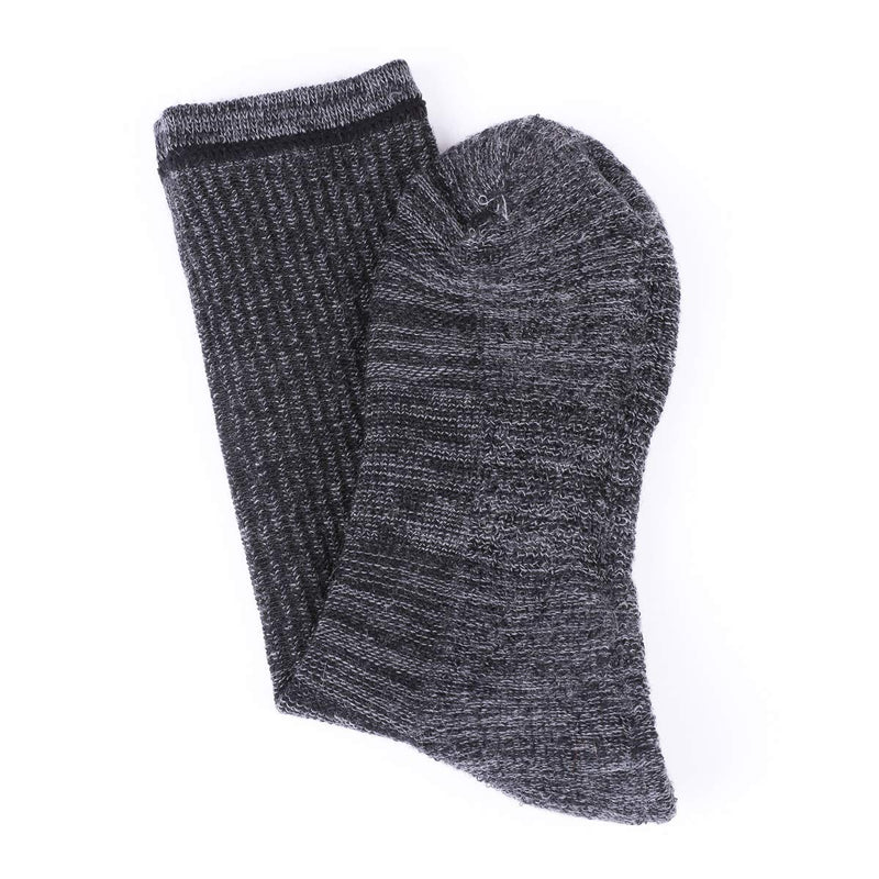 EnerWear 4 Pack Women's and Men's Merino Wool Outdoor Hiking Trail Crew Sock 9-11 Dark Purple/Black Stripe/Multi - BeesActive Australia