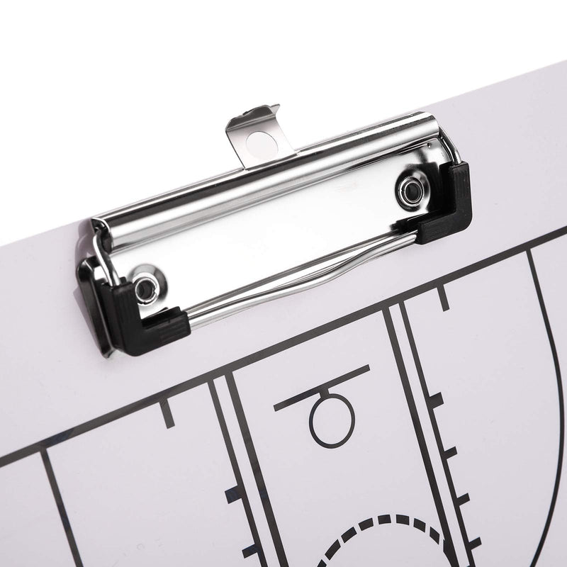 Jucoan 2 Pack Basketball Coach Clipboard, 13-3/4 x 8-3/4 Inch Dry Erase Coaching Board, Double-Sided Full and Haft Court Marker Tactic Board, Coaching Equipment for School Sports Training, Game Plan - BeesActive Australia