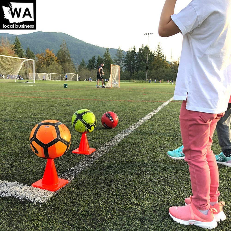 Heavy & Tough 6" Cones - Won't Fly Away in Wind or Crack/Break - LVL10 Pro Training Cones Yellow 4 pack - BeesActive Australia
