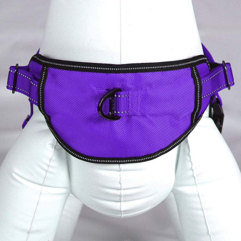 Max and Neo Passport Reflective Dog Harness - We Donate a Harness to a Dog Rescue for Every Harness Sold MEDIUM (19"-24.5" CHEST GIRTH) PURPLE - BeesActive Australia