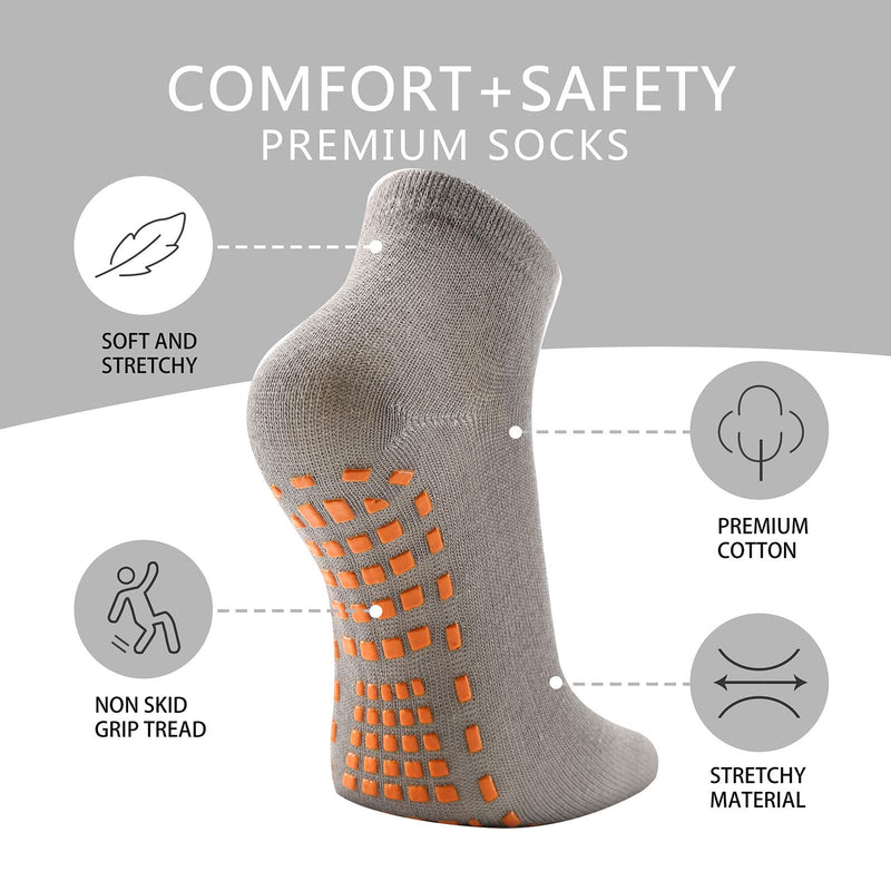12 Pairs Non Slip Yoga Socks for Women Anti-Skid Gripper Socks Slipper Socks for Pilates Ballet Barre Yoga Multi Color/12 Pairs - BeesActive Australia