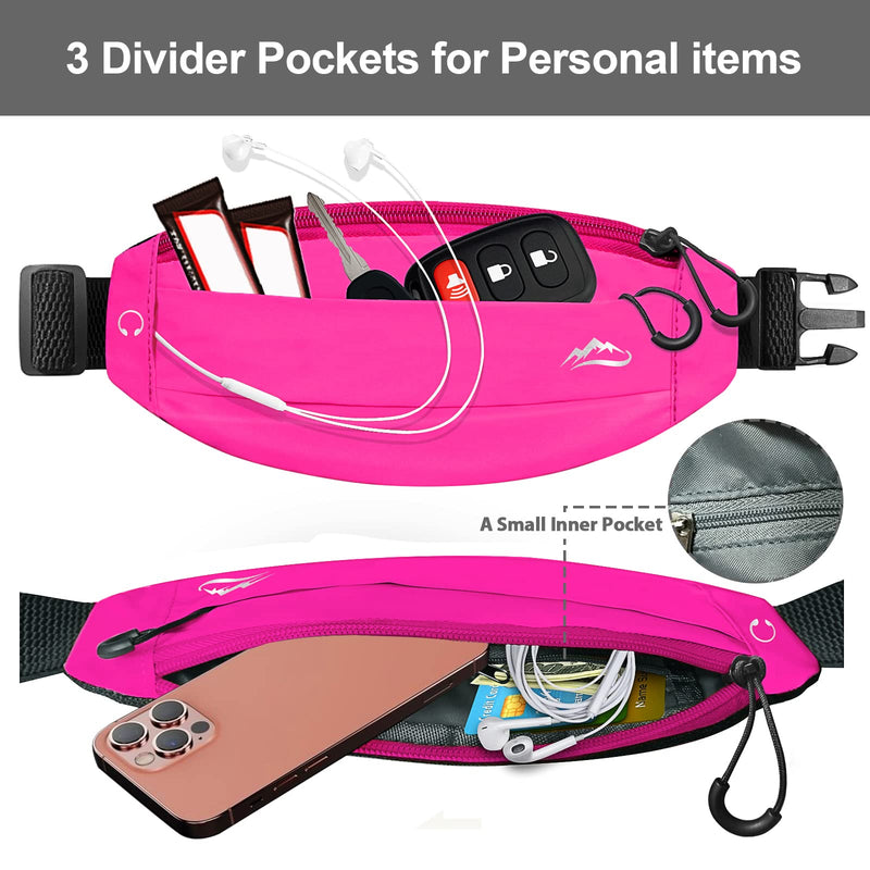 UPTARD Running Belt, Running Fanny Pack Women, Whole Bag Reflective, Running Belt for Men, Running Fanny Pack, Runners Belt, Phone Holder for Running, Running Belt for Women, Running Waist Belt(rose) rose - BeesActive Australia