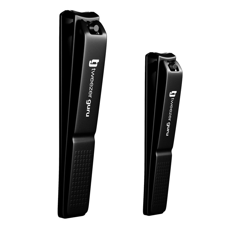 Tweezer Guru Nail Clipper Set - Professional Stainless Steel Fingernail & Toenail Clippers with Case - Sharp Curved Edge Design & Nail Cutter for Thick Nails - Great for Men Women & Kids - BeesActive Australia