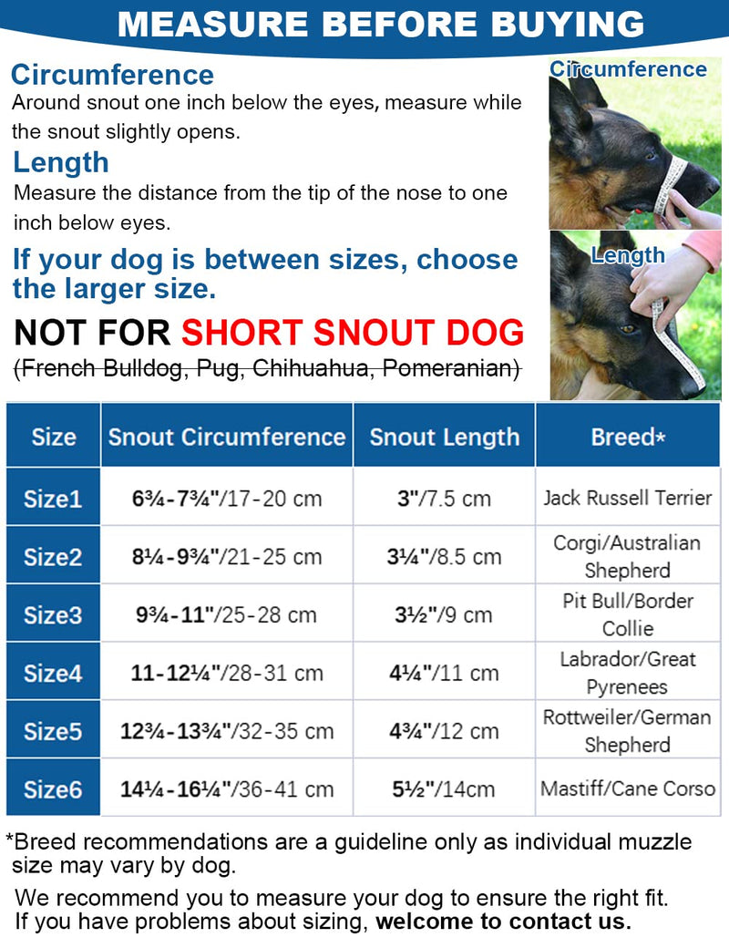 Dog Muzzle, Soft Silicone Basket Muzzle for Dogs, Allows Panting and Drinking, Prevents Unwanted Barking Biting and Chewing, Included Collar and Training Guide 3 (Snout 9¾-11") Grey - BeesActive Australia