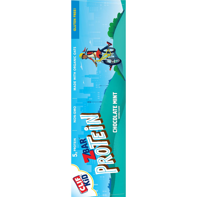 CLIF Kid Zbar Protein - Chocolate Mint - Crispy Whole Grain Snack Bars - Made with Organic Oats - Non-GMO - 5g Protein - 1.27 oz. (15 Pack) - BeesActive Australia