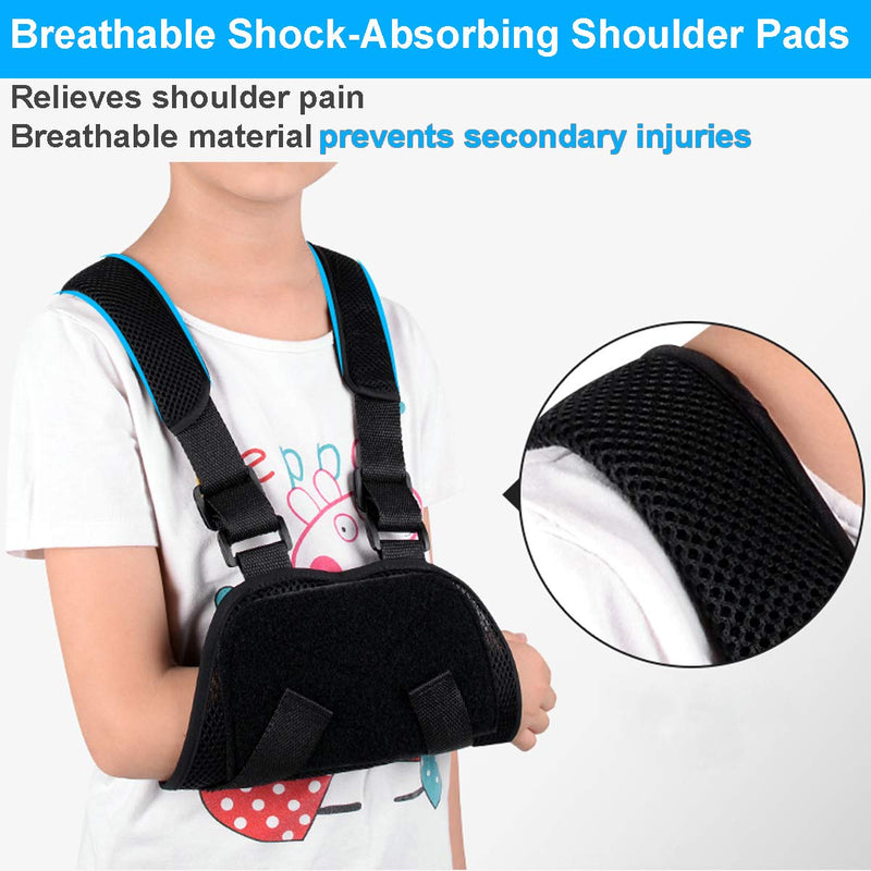 DouHeal Medical Kids Arm Sling, Breathable Material, Ultimate Comfort, Fully Adjustable Rotator Cuff, Elbow Support for Broken, Fractured Arm and Shoulder Injury, Immobilizer Band for Quick Recovery 1 Count (Pack of 1) - BeesActive Australia