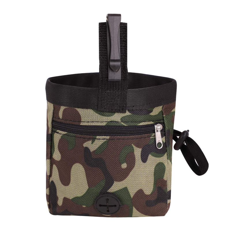 Dog Treat Pouch for Training Dog Puppy Waist Bag Built-in Poop Bag Dispenser Pet Toys Kibble Snack Storage Carrier Holder Drawstring Dog Treat Tote Reward Pocket Bait Bag with Clip Waist Belt Green - BeesActive Australia