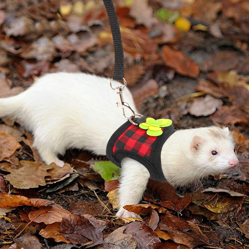 Hand Made Harness for Hamster Rats Iguana Bearded Dragon Baby Ferret Soft&Adjustable Small Red - BeesActive Australia