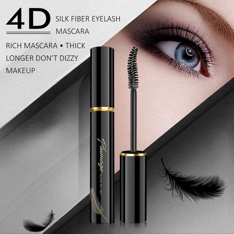 SIAMHOO 4D Silk Fiber Lash Mascara Waterproof,Lengthen Eyelashes,Intense Length,Not Sticky,Voluminous Eyelashes,Voluminous Eyelashes,Easy To Remove,Long-Lasting, (Pack of 2) - BeesActive Australia