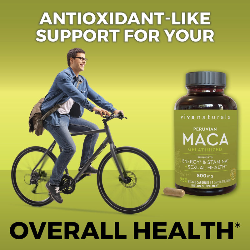 Peruvian Maca Root Supplement for Women & Men, 500mg - Traditionally Used to Support Sexual Well-Being, Stamina & Endurance - 250 Yellow Maca Root Powder Capsules - BeesActive Australia