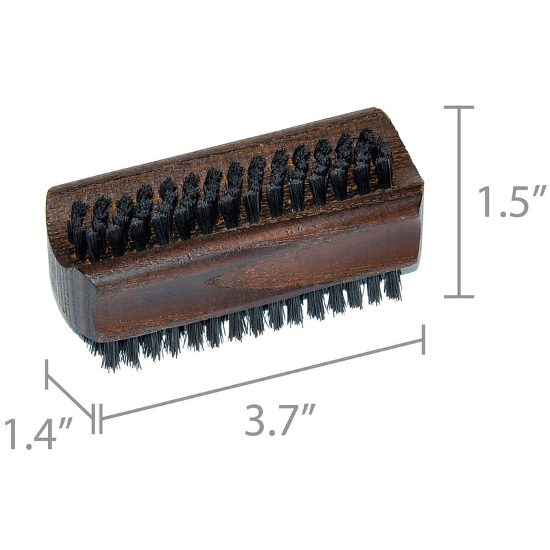 Fendrihan Genuine Boar Bristle Nail Brush with Ash Wood Handle, Made in Germany (Dark Bristles) - BeesActive Australia