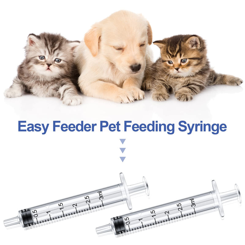 30 Pcs 3 ml Liquid Syringe Pet Feeding Plastic Syringes Dog Oral Medicine Food Measuring Syringe Tools for Cats Dogs Kitten Puppy Bunny Small Animals Newborn PET Easy Feeder Nursing Supplies - BeesActive Australia