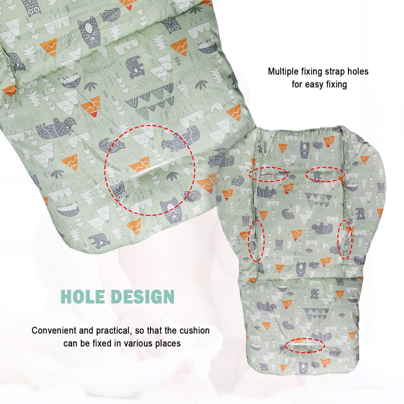 Baby High Chair Cushion, Thick Pad for Wooden High Chair, Baby Dining Chair Liner Mat(Green Forest) Green Forest - BeesActive Australia
