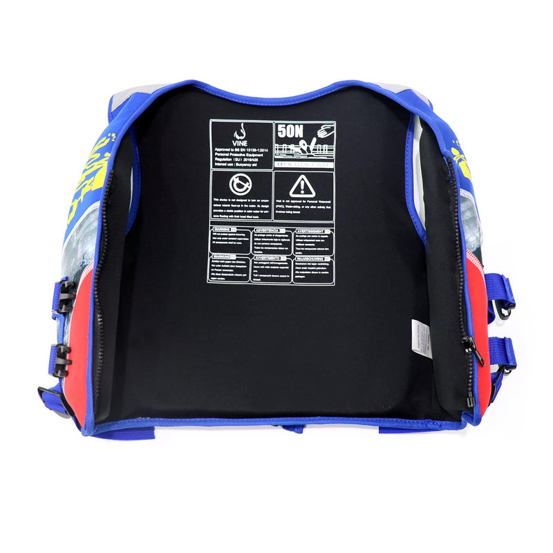 Vine Kids Swim Vest Toddler Life Jacket Kids Life Jackets Floation Swimsuit Buoyancy Swimwear, Blue, L/5-7 Years L(5-7 Year) - BeesActive Australia