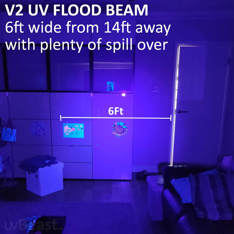 uvBeast V2 - Black Light UV Flashlight with HIGH DEFINITION with Flood Effect 385-395nm UV Best for Commercial/Domestic Use Works Even in Ambient Light – USA Stock – UK Design - BeesActive Australia
