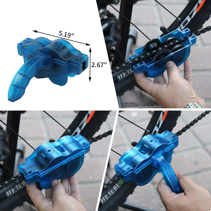 Anndason 8 Pieces Precision Bicycle Cleaning Brush Tool Including Bike Chain Scrubber, Suitable for Mountain, Road, City, Hybrid,BMX Bike and Folding Bike - BeesActive Australia