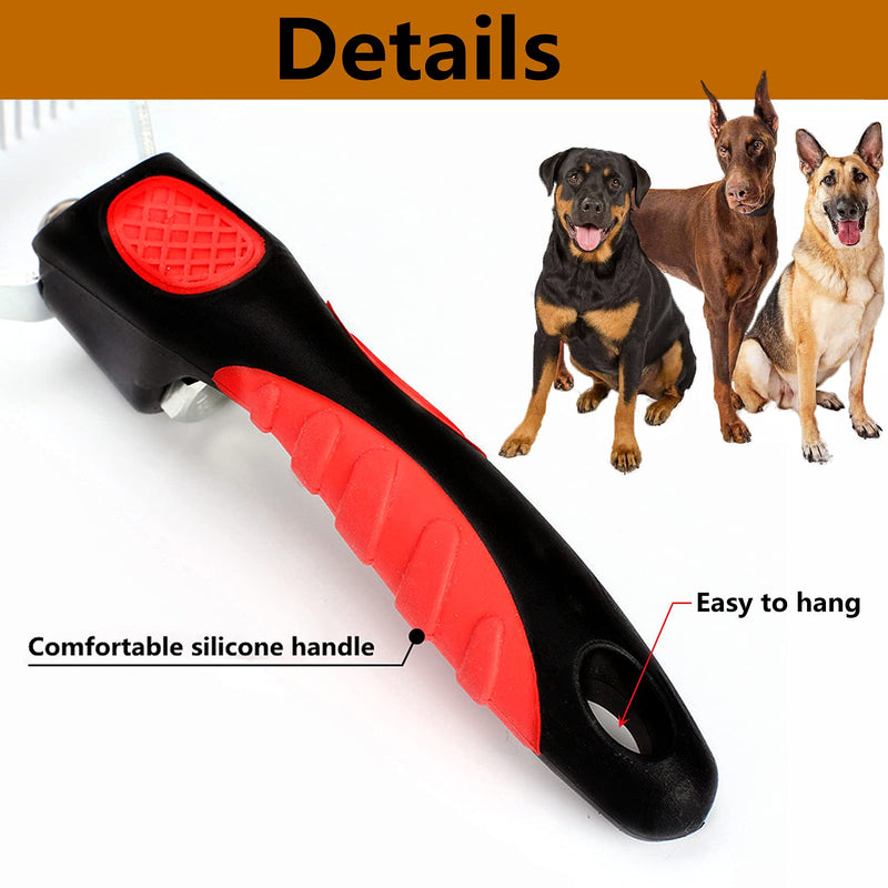 Grooming Rake Undercoat Brush for Dogs Long Hair, Long Tooth Undercoat Rake + Stainless Steel Dog Comb, Deshedding Tool Set for Husky Long-haired Cats - BeesActive Australia